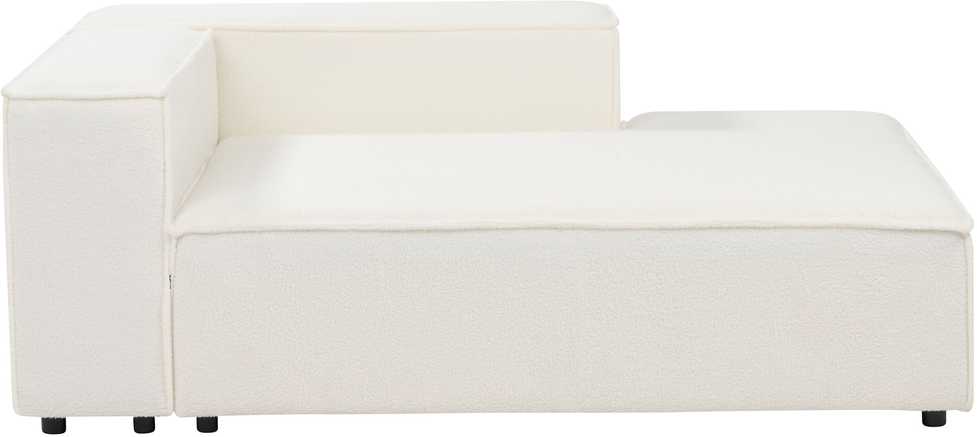 Beliani 4 vietų modulinė kampinė sofa ARDAL Boucle, balkšva, kairinė