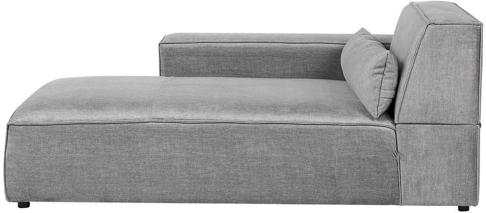 Beliani Modulinė 5 vietų kampinė sofa „HELLNAR“, dešininė, pilka, su otomanu