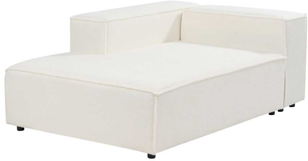 Beliani Modulinė 4 vietų kampinė sofa ARDAL Boucle, laužyta balta, dešinės pusės
