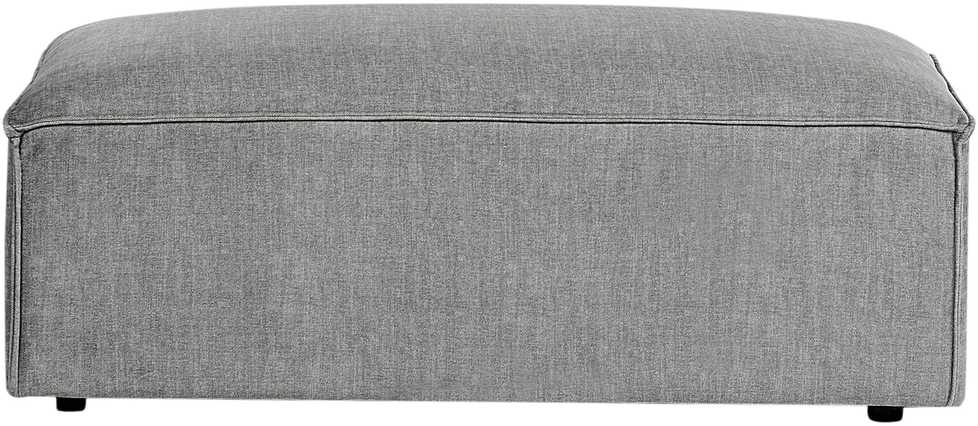 Beliani 5 vietų modulinė kampinė sofa HELLNAR kairinė pilka su otomana