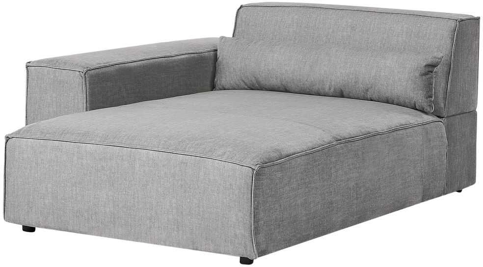 Beliani 4 vietų modulinė kampinė sofa HELLNAR dešininė, pilka