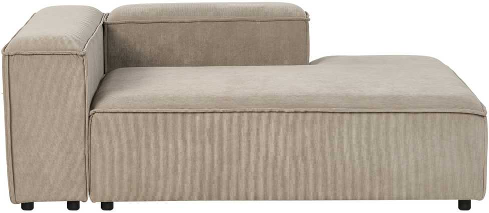 Beliani Modulinė 3 vietų kairinė sofa ARDAL šviesiai ruda su otomanu iš velveto