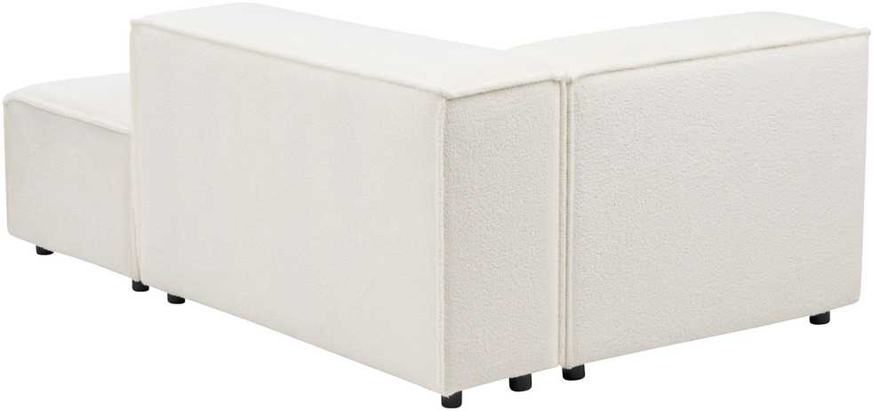 Beliani 4 vietų modulinė kampinė sofa ARDAL Boucle, balkšva, kairinė