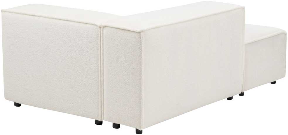 Beliani Modulinė 4 vietų kampinė sofa ARDAL Boucle, laužyta balta, dešinės pusės