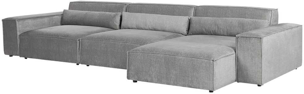 Beliani Modulinė 4 vietų kampinė sofa HELLNAR kairinė, pilka