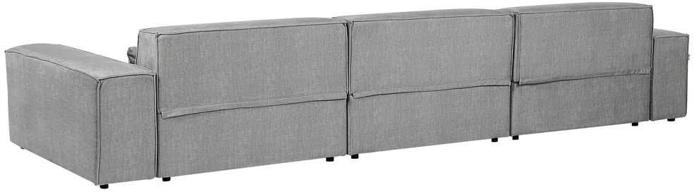 Beliani Modulinė 4 vietų kampinė sofa HELLNAR kairinė, pilka