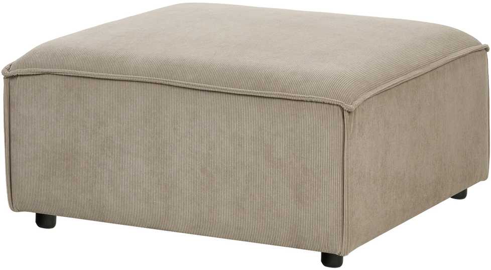 Beliani Modulinė 3 vietų kairinė sofa ARDAL šviesiai ruda su otomanu iš velveto