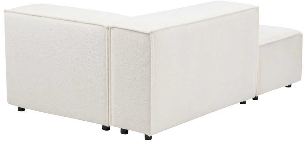 Beliani Modulinė 4 vietų kampinė sofa ARDAL Boucle, laužyta balta, dešinės pusės