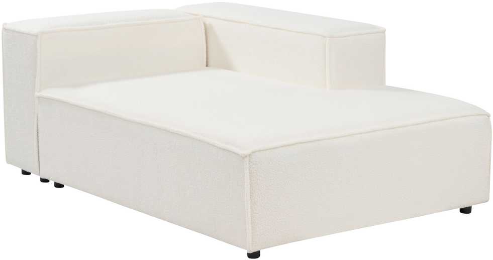 Beliani 4 vietų modulinė kampinė sofa ARDAL Boucle, balkšva, kairinė