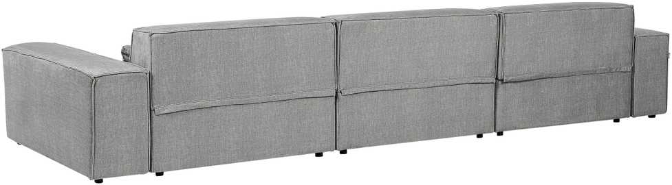 Beliani Modulinė 4 vietų kampinė sofa HELLNAR kairinė, pilka
