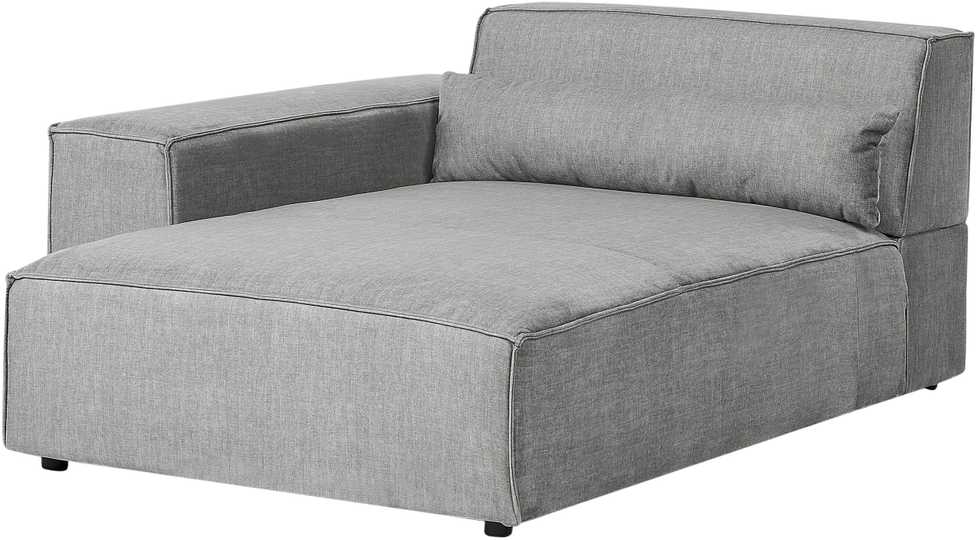 Beliani 4 vietų modulinė kampinė sofa HELLNAR dešininė, pilka