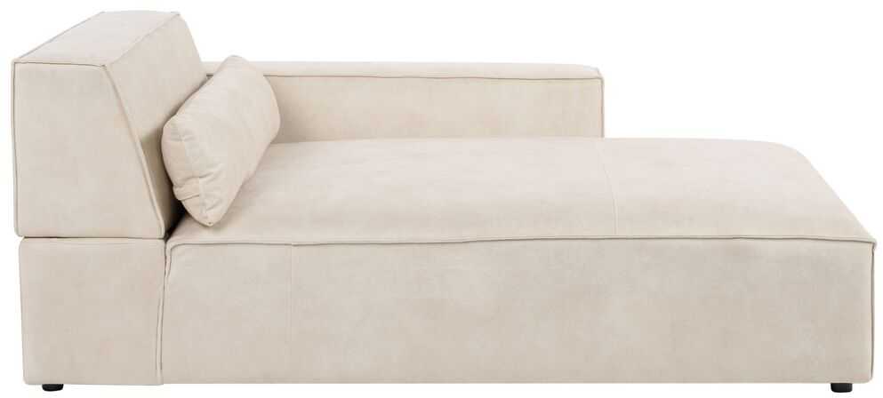 Beliani Modulinė kampinė sofa 4 asmenims HELLNAR, veliūras, šviesiai smėlio spalvos, kairinė
