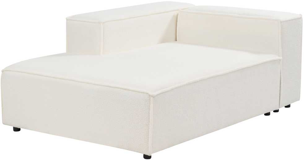 Beliani Modulinė 4 vietų kampinė sofa ARDAL Boucle, laužyta balta, dešinės pusės
