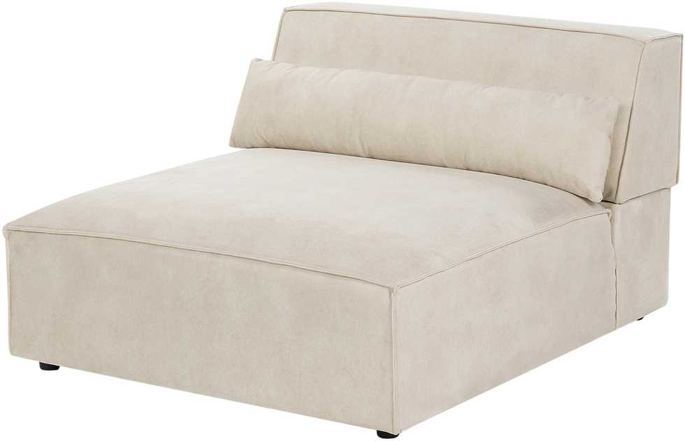 Beliani Modulinė kampinė sofa 4 asmenims HELLNAR, veliūras, šviesiai smėlio spalvos, kairinė