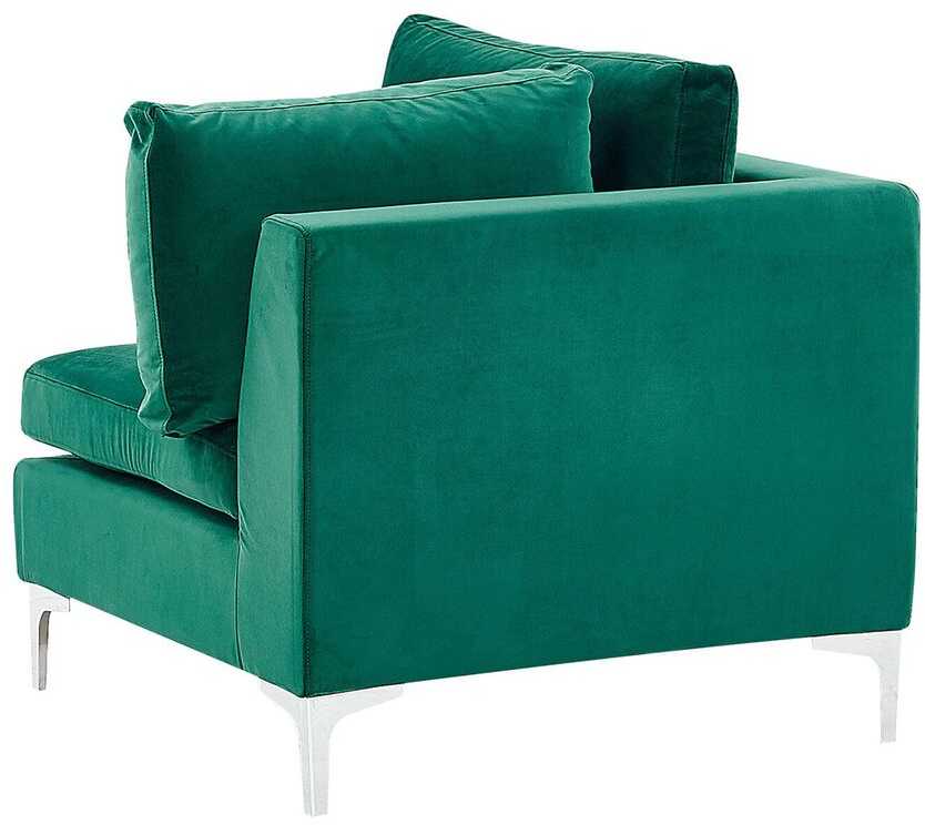 Beliani Modulinė sofa EVJA skirta 4 asmenims, dešininė, žalia, veliūrinė
