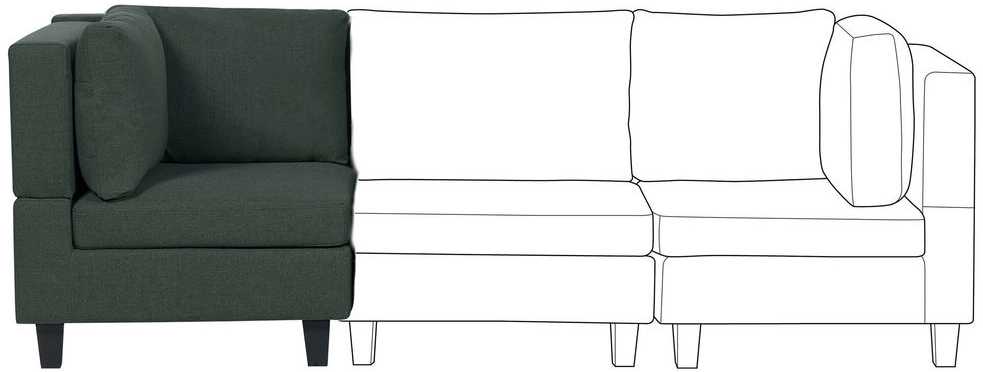 Sofa Beliani Kampinis modulis UNSTAD tamsiai žalias