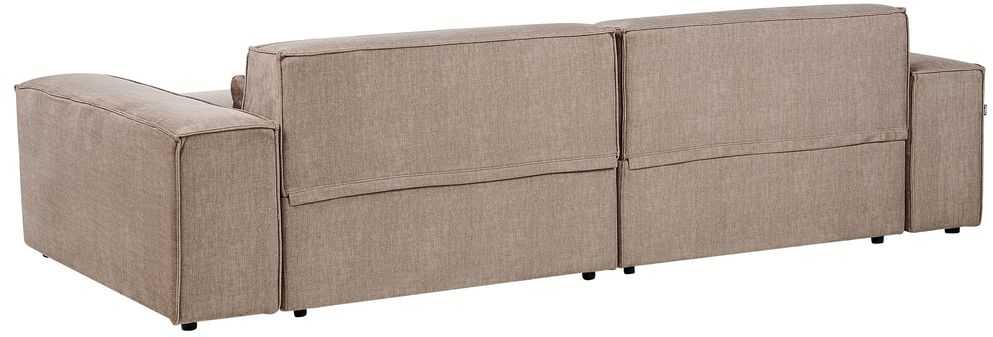 Beliani Trivietė modulinė kampinė sofa HELLNAR, šviesiai ruda, kairinė