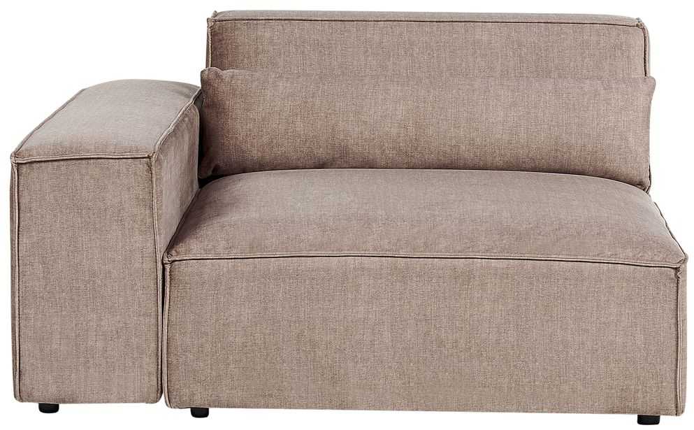 Beliani Trivietė modulinė kampinė sofa HELLNAR, šviesiai ruda, kairinė
