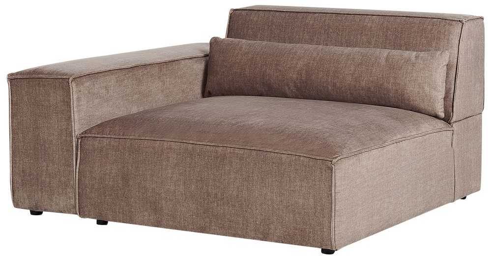 Beliani Trivietė modulinė kampinė sofa HELLNAR, šviesiai ruda, kairinė