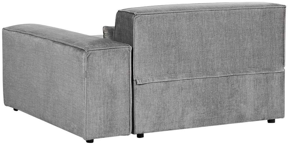 Beliani Trijų vietų modulinė sofa HELLNAR kairinė pilka