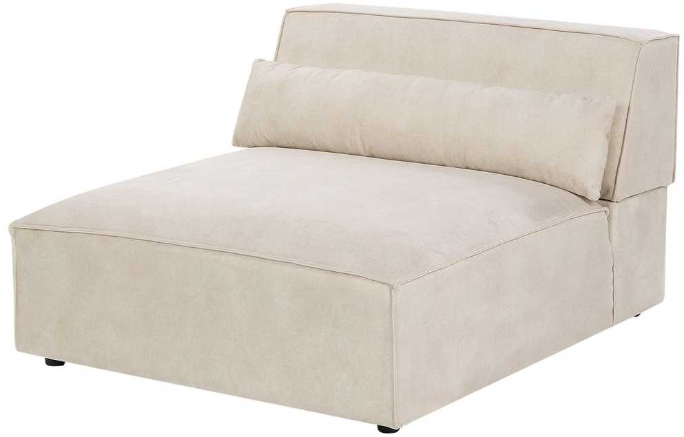 Beliani Modulinė kampinė sofa 4 asmenims HELLNAR, veliūras, šviesiai smėlio spalvos, kairinė