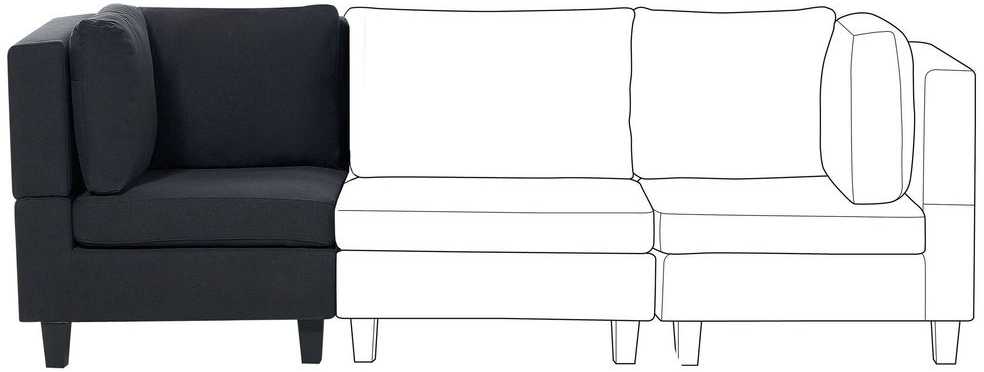 Sofa Beliani Kampinis modulis UNSTAD juodas