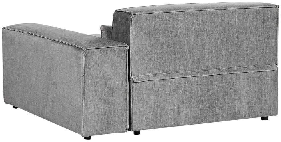 Beliani Trijų vietų modulinė sofa HELLNAR kairinė pilka