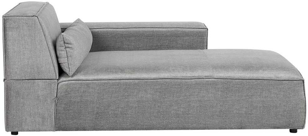 Beliani Trijų vietų modulinė sofa HELLNAR kairinė pilka