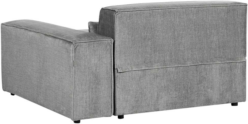 Beliani Trijų vietų modulinė sofa HELLNAR kairinė pilka