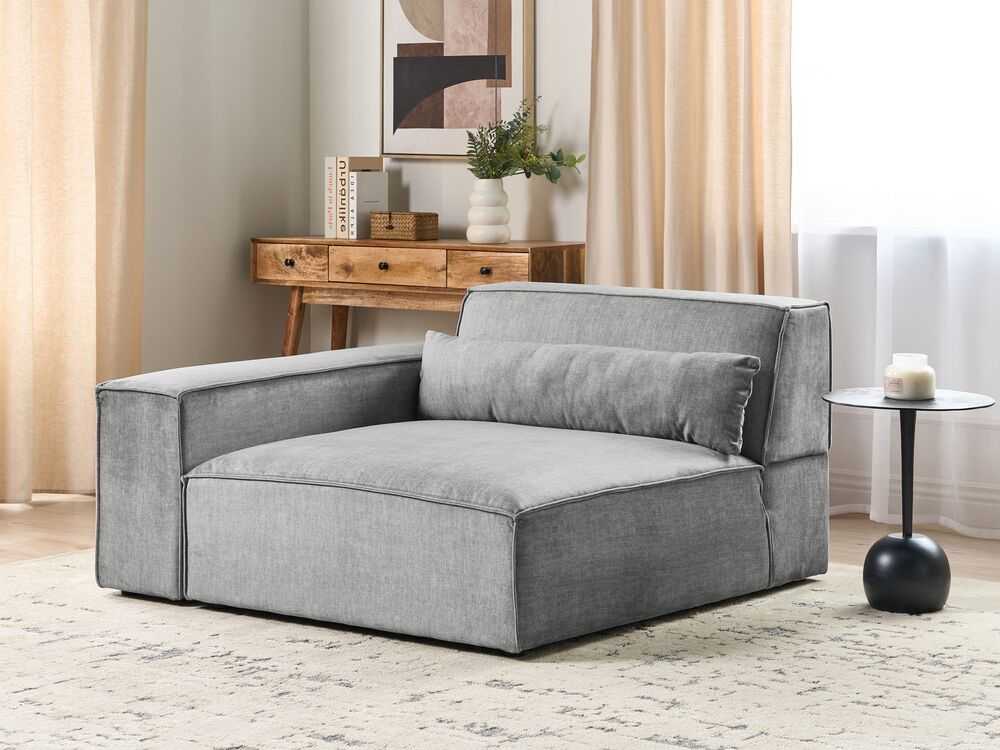 Sofa Beliani Kampinis modulis HELLNAR dešininis pilkas