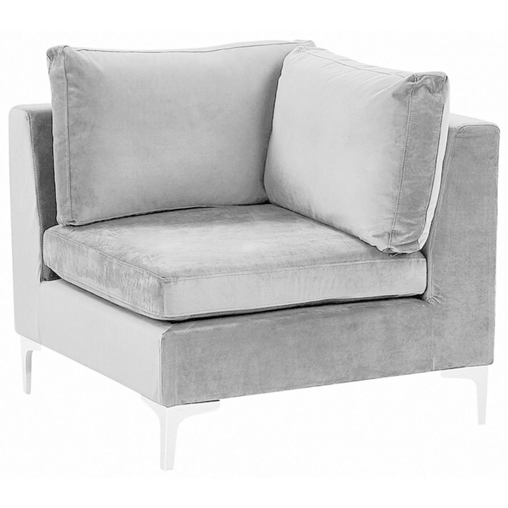 Sofa Beliani Kampinis modulis EVJA, pilkas veliūras