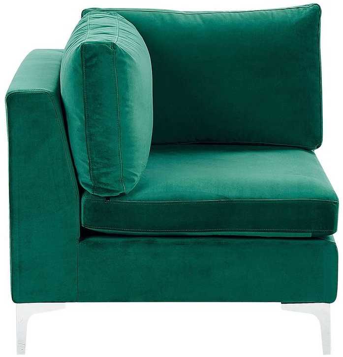 Sofa Beliani Kampinis modulis EVJA, žalias veliūras