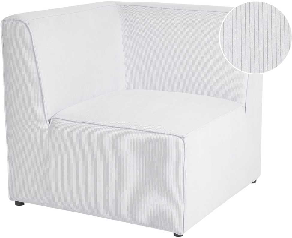 Sofa Beliani Kampinis modulis LEMVIG, kreminės spalvos, velvetinis