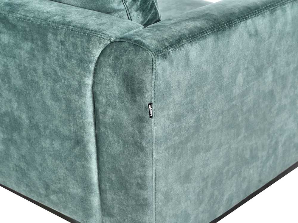 Beliani Kampinė sofa OSLO, 4 vietų, veliūrinė, lazūros mėlyna, kairinė