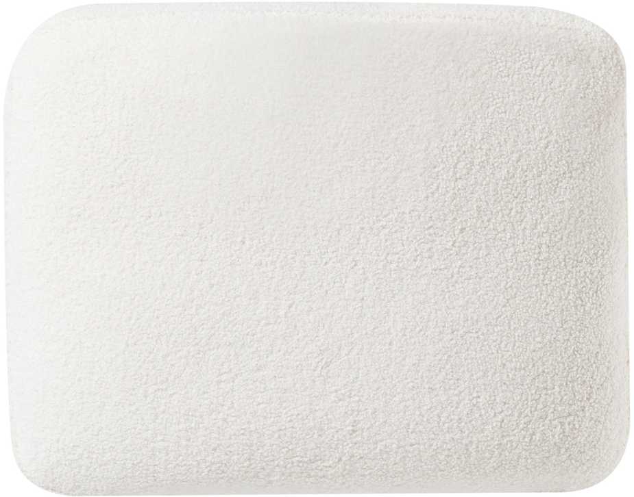 Beliani 4 vietų kampinė sofa OSLO, balta, dešininė, boucle audinys