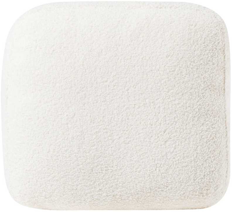 Beliani 4 vietų kampinė sofa OSLO, balta, dešininė, boucle audinys