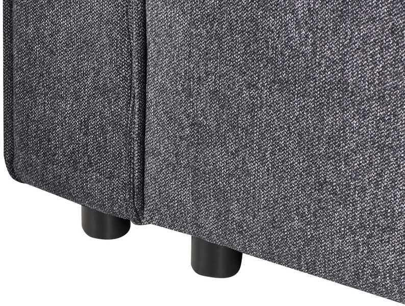 Beliani Išskleidžiama kampinė sofa ROMEDAL II tamsiai pilka kairinė