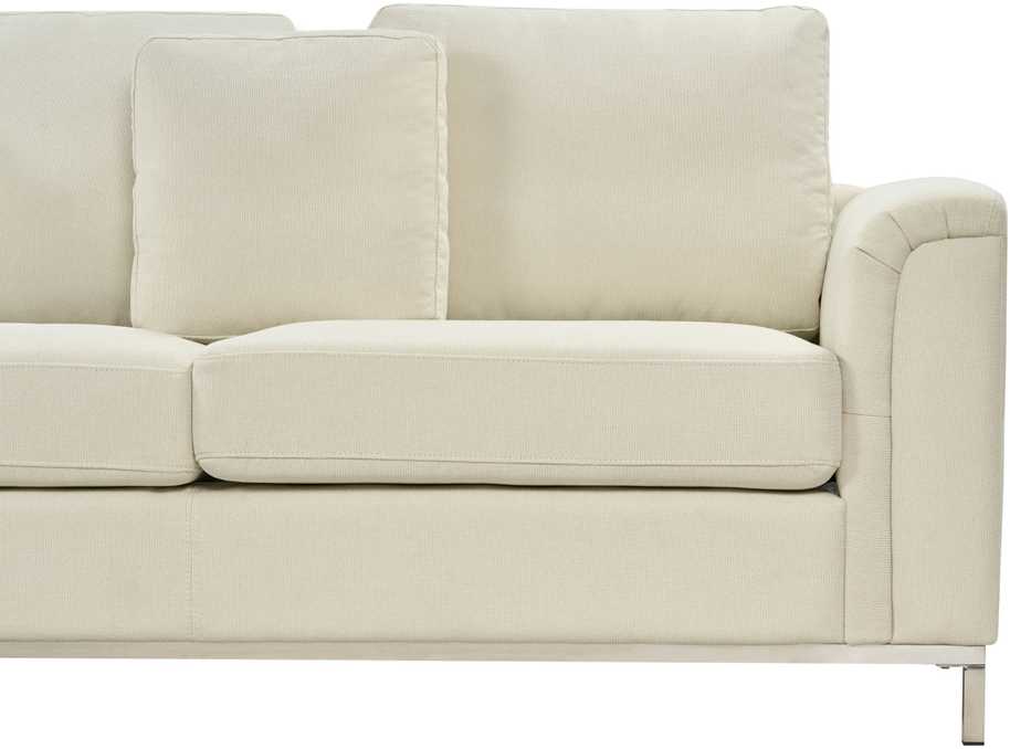 Beliani 5-vietė kampinė sofa OSLO, smėlio spalvos, su pufu, dešininė