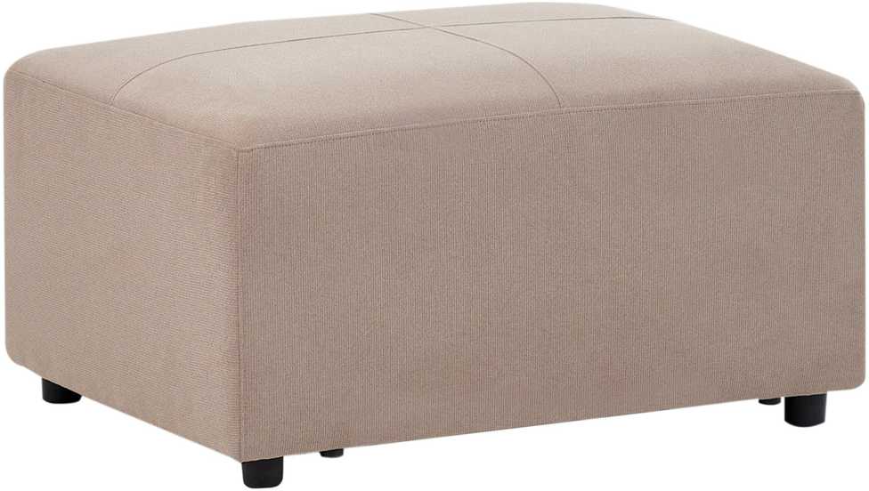 Beliani 4 vietų kampinė sofa KOHLO smėlio ir pilkos spalvos su pufas dešininė