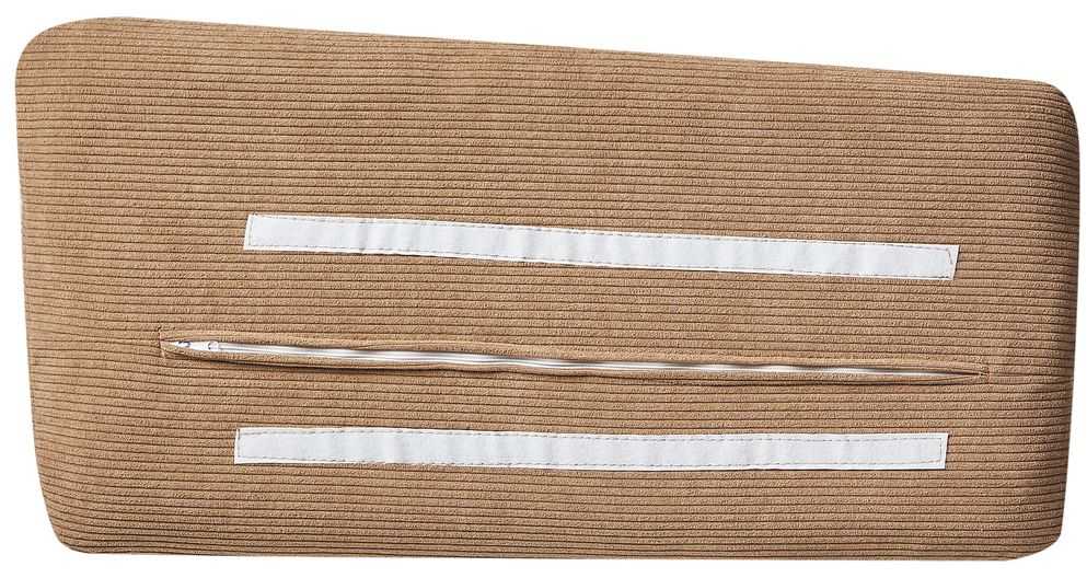 Beliani 4 vietų kampinė sofa LUNNER, velvetas, ruda, kairinė
