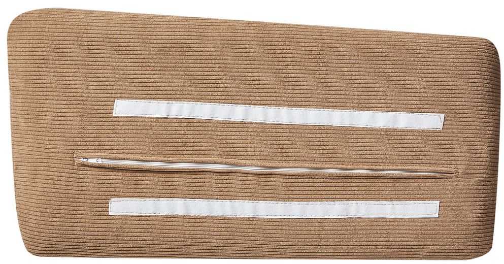 Beliani 4 vietų kampinė sofa LUNNER, velvetas, ruda, kairinė