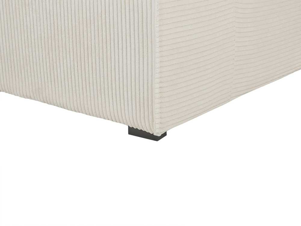 Beliani 3 vietų kampinė sofa DOLVA, velvetas, kreminė balta, kairinė