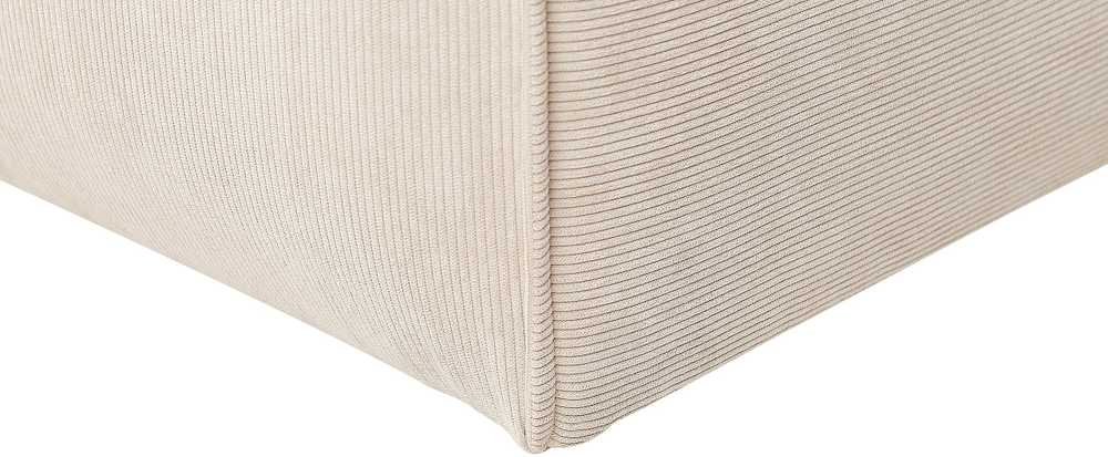 Beliani 3-vietė kampinė sofa DOLVA, velvetas, smėlio spalvos, kairinė