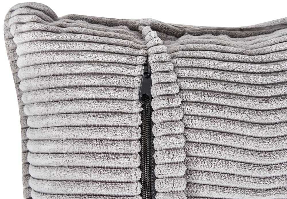 Beliani Trivietė sofa kampinė DOLVA, velvetinis audinys, šviesiai pilka, kairinė