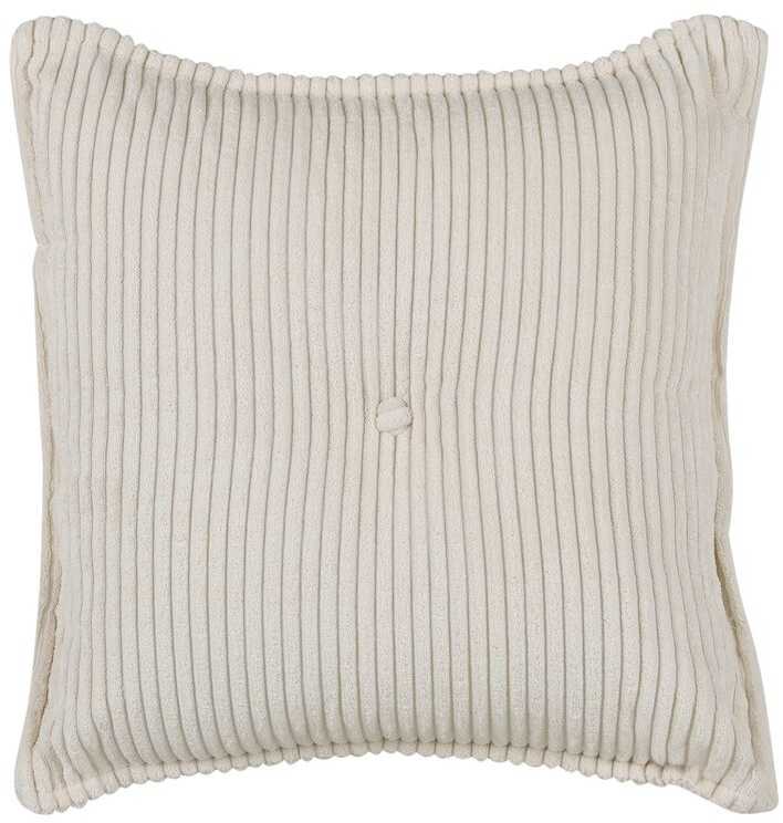 Beliani 3 vietų kampinė sofa DOLVA, velvetas, kreminė balta, kairinė