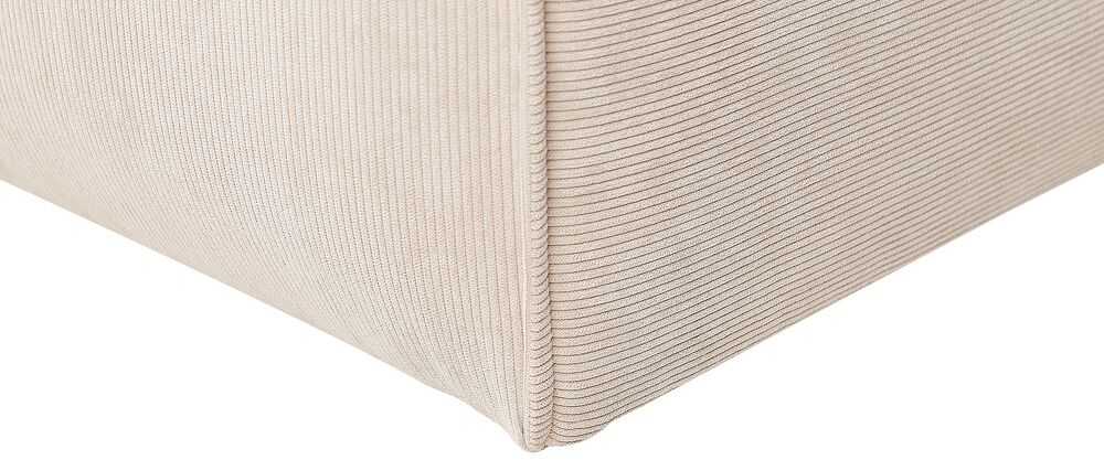Beliani 3-vietė kampinė sofa DOLVA, velvetas, smėlio spalvos, kairinė