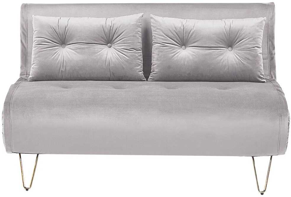 Sofa Beliani Svetainės baldų komplektas 3 asmenims VESTFOLD, veliūras, pilkas