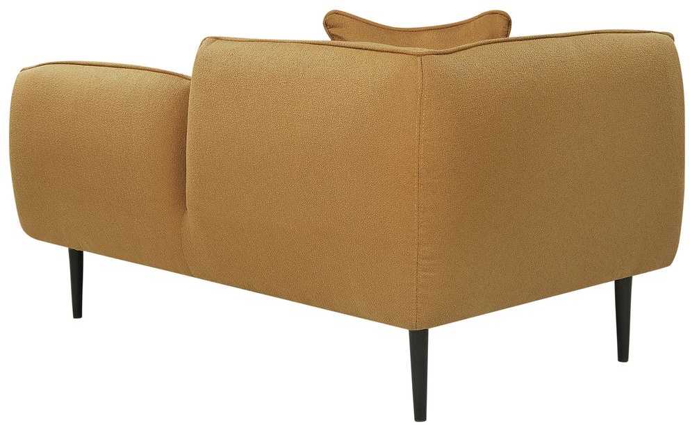 Sofa Beliani Kairysis gultas CHEVANNES iš „boucle“ audinio, garstyčių spalvos