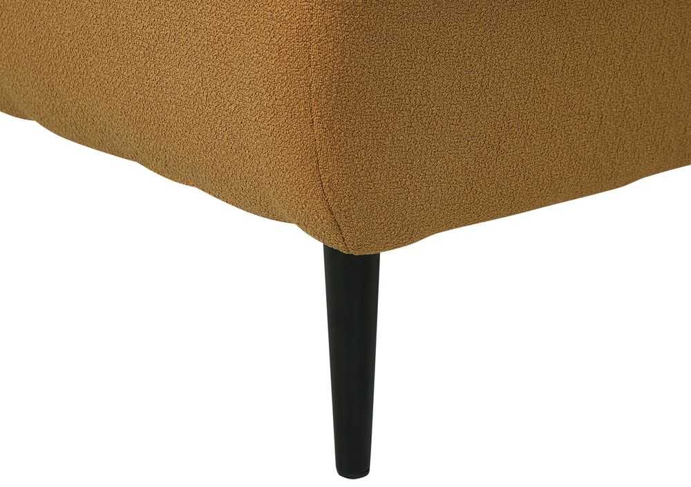 Sofa Beliani Kairysis gultas CHEVANNES iš „boucle“ audinio, garstyčių spalvos