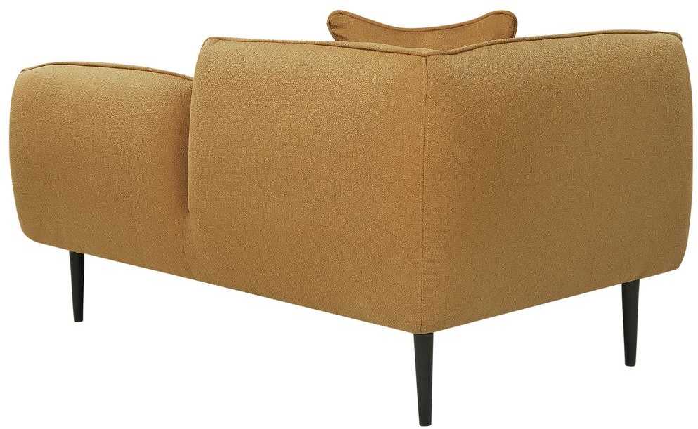 Sofa Beliani Kairysis gultas CHEVANNES iš „boucle“ audinio, garstyčių spalvos